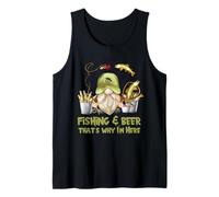 Unique Angler GNOME - Fishing and Beer That`s Why I´m Here Camiseta sin Mangas
