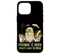 Unique Angler GNOME - Fishing and Beer That`s Why I´m Here Carcasa para iPhone 16 Pro MAX