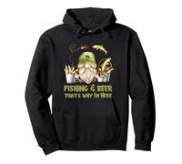 Unique Angler GNOME - Fishing and Beer That`s Why I´m Here Sudadera con Capucha