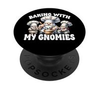 Unique Baker Gnomes Loves Baking Like A French Pastry Chef PopSockets PopGrip Adhesivo