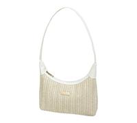 Unique Braided Straw Shoulder Bag Compact Design Spacious Interior Underarm Casual Handbag for Daily Essential Premium Straw Underarm