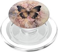 Unique Butterfly Stuff Pink and Black Decor Black Butterfly PopSockets PopGrip para MagSafe