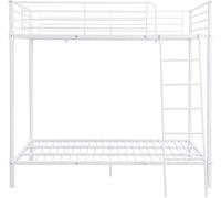 Vente-unique-Letto a Castello 2 x 140 x 190 cm Metallo Bianco - Gemini