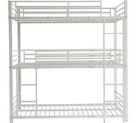 Unique Cama litera metal blanco 90 x 190 cm