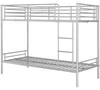 Unique Cama litera metal plateado 90 x 190 cm