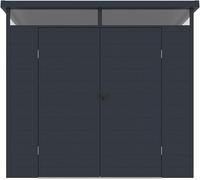 Unique Cobertizo de jardín resina gris antracita