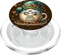 Unique Coffee GNOME For Coffee Lovers with Coffee Beans PopSockets PopGrip para MagSafe