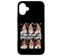 Unique Coffee Gnomes For Women and Men Funny Coffee Saying Carcasa para iPhone 16 Plus