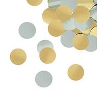 Unique- Confeti Metálico-Plata y Oro-57 g, Color gold (73998)