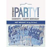 Unique Confetti, 5 oz. | Blue | 1 Pack Confeti de cumpleaños prismático, 5 onzas, azul, 1 paquete, color, happy birthday (83834)