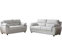 Unique Conjunto sofá poliéster 5 plazas beige 201x82cm