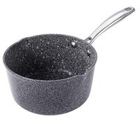 Unique Craft - Cacerola antiadherente para leche, apta para todas las estufas, sartén antiadherente con revestimiento de granito, compatible con inducción (18 cm)