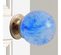 Unique Decorative Door Handle, Round Glass Bead Door Handle, Retro Round Resin Epoxy Flower Door Knob Retro, Animal Designs adds Charm to Modern and Classic Homes Nature Home Decor(#26,2.36in/6cm)