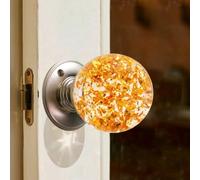 Unique Decorative Door Handle, Round Glass Bead Door Handle, Retro Round Resin Epoxy Flower Door Knob Retro, Animal Designs adds Charm to Modern and Classic Homes Nature Home Decor(#17,2.76in/7cm)