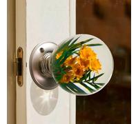 Unique Decorative Door Handle, Round Glass Bead Door Handle, Retro Round Resin Epoxy Flower Door Knob Retro, Animal Designs adds Charm to Modern and Classic Homes Nature Home Decor(#7,2.76in/7cm)