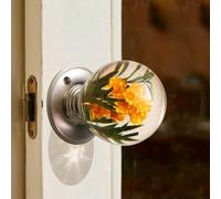 Unique Decorative Door Handle, Round Glass Bead Door Handle, Retro Round Resin Epoxy Flower Door Knob Retro, Animal Designs adds Charm to Modern and Classic Homes Nature Home Decor(#22,1.97in/5cm)