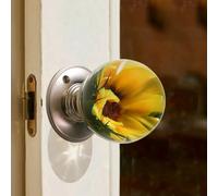 Unique Decorative Door Handle, Round Glass Bead Door Handle, Retro Round Resin Epoxy Flower Door Knob Retro, Animal Designs adds Charm to Modern and Classic Homes Nature Home Decor(#12,2.36in/6cm)
