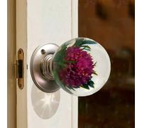 Unique Decorative Door Handle, Round Glass Bead Door Handle, Retro Round Resin Epoxy Flower Door Knob Retro, Animal Designs adds Charm to Modern and Classic Homes Nature Home Decor(#15,1.97in/5cm)