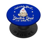 Unique Doctor GNOME For Men Funny Fathers Day Doctor Dad PopSockets PopGrip Adhesivo