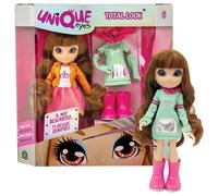 Unique Eyes: Muñeca con ojos mágicos con dos conjuntos de ropa - Amy
