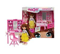 UNIQUE EYES - Set Beauty Day con muñeca articulada de 25 cm de Altura incluida Que Sigue tu Mirada, salón de Belleza con Muchos Accesorios, para niñas a Partir de 3 años, Giochi Preziosi, MYM02000