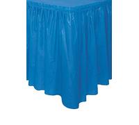 Unique- Falda de mesa de plástico, Color azul rey, 420 cm (50057)