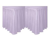 Unique- Falda de Mesa de plástico, Color Lavanda, 420 cm (50052) (Paquete de 2)