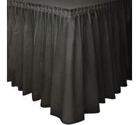 Unique- Falda de mesa de plástico, Color negro, 420 cm (50062)