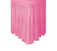 Unique- Falda de mesa de plástico, Color rosa oscuro, 420 cm (50051)