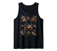 Unique Fall Autumn Halloween Bats For Witch Scary Pumpkin Camiseta sin Mangas