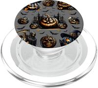 Unique Fall Autumn Halloween Bats For Witch Scary Pumpkin PopSockets PopGrip para MagSafe