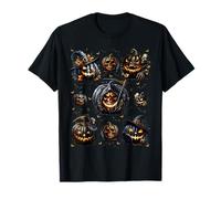 Unique Fall Autumn Halloween Skeleton For Men Skull Pumpkin Camiseta