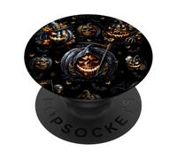 Unique Fall Autumn Halloween Skeleton For Men Skull Pumpkin PopSockets PopGrip Adhesivo
