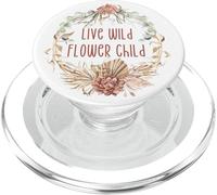 Unique Floral Boho Decor For Hippie Mom Women Flower Child PopSockets PopGrip para MagSafe