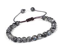Unique Gems Buda Chakra pulsera de cuentas Labradorita auténtica Ø 8mm pulsera de energia