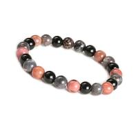 Unique Gems Pulsera elástica para hombre de 8 mm, piedra natural de chakra, pulsera de energía y curación, hecha a mano, fabricada en Alemania, 19cm bis 21cm, Turquesa, Turquoise