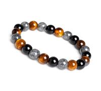 Unique Gems Pulsera elástica para hombre de 8 mm, piedra natural de chakra, pulsera de energía y curación, hecha a mano, fabricada en Alemania, 19cm bis 21cm, Turquesa, Turquoise