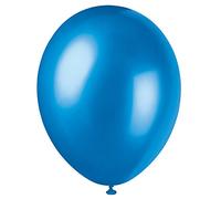 Unique- Globos Perlados de Látex para Fiestas, Unidades, Color cosmic blue, set de 50 (56882)