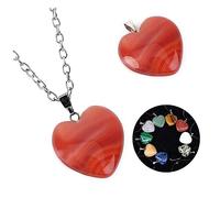Unique Heart Shape Red Agate Necklace Pendant Fashion Accessory for Christmas Thanksgiving Birthday Present