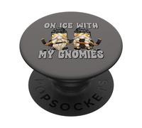 Unique Hockey Player For GNOME Lover On Ice with My Gnomies PopSockets PopGrip Adhesivo