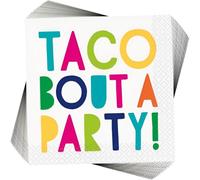Unique Industries 73464 Taco Bout a Party - Servilletas para bebidas, 16 unidades
