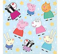 Unique Industries 78212 Peppa Pig - Servilletas de almuerzo de 6.5 pulgadas, 16 unidades