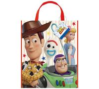 Unique- Toy Story Bolsa Grande de Plástico-Fiesta de Disney 33 cm x 28 cm, dibujo animado, Multicolor, talla única (79850)