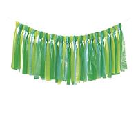 Unique- Kit de Fondo de Fotos con Flecos de Plástico - Azul y Verde - Fiesta de Cumpleaños de Jugador - 1 Unidad (Paquete de 1), Multicolor, 1 count (pack of 1) (25200)