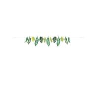 Unique Leaves Foil Stamped Paper Garland | 1 Pc. Guirnalda de Papel-Hojas Aluminio-Fiesta de Safari de Animales-2,13 m, multicolor (76042)