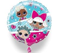 Unique- LOL Surprise Globo de Cumpleaños de Aluminio-45 cm-Fiesta, Multicolor, Large (23807)