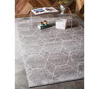 Unique Loom Trellis Frieze - Alfombra de Estilo marroquí (122 x 183 cm), Color Gris Claro