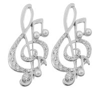 Unique Music Note Women's Jewelry Pearl Lapel Pin Fashion Brooch Novelty Brooches