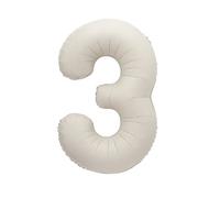 Unique- Número: Globo Gigante 3-86 cm Desnudo Mate-1 Unidad (Paquete de 1), Color nude, 34" Foil Helium Balloon (19653)