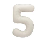 Unique- Número: Globo Gigante 5-86 cm Desnudo Mate-1 Unidad (Paquete de 1), Color nude, Large (19655)